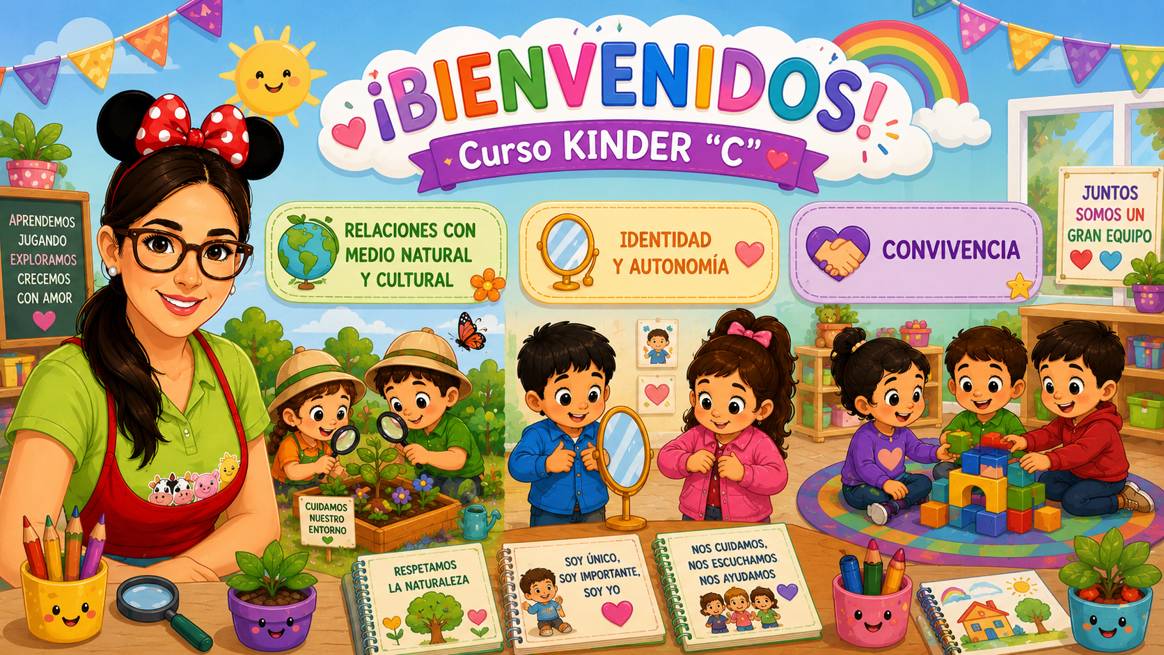 KINDER "C" - RELACIONES CON MEDIO NATURAL Y CULTURAL / IDENTIDAD Y AUTONOMÍA / CONVIVENCIA - MAT26