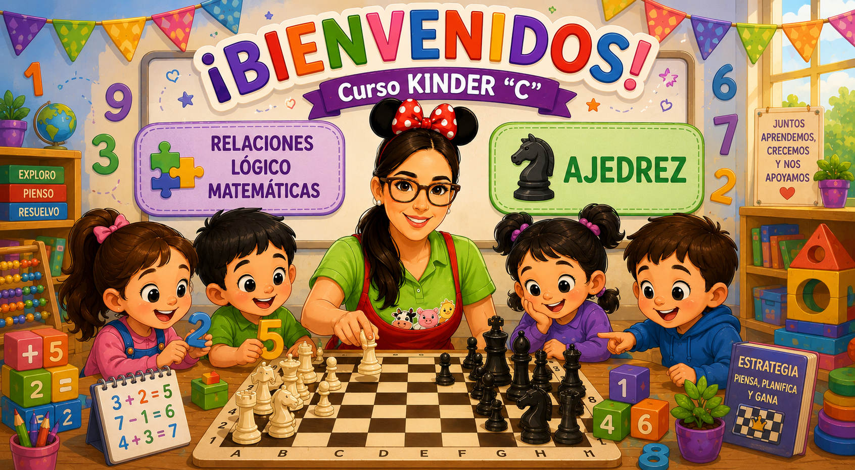 KINDER "C" - RELACIONES LÓGICO MATEMÁTICAS / AJEDREZ - MAT26