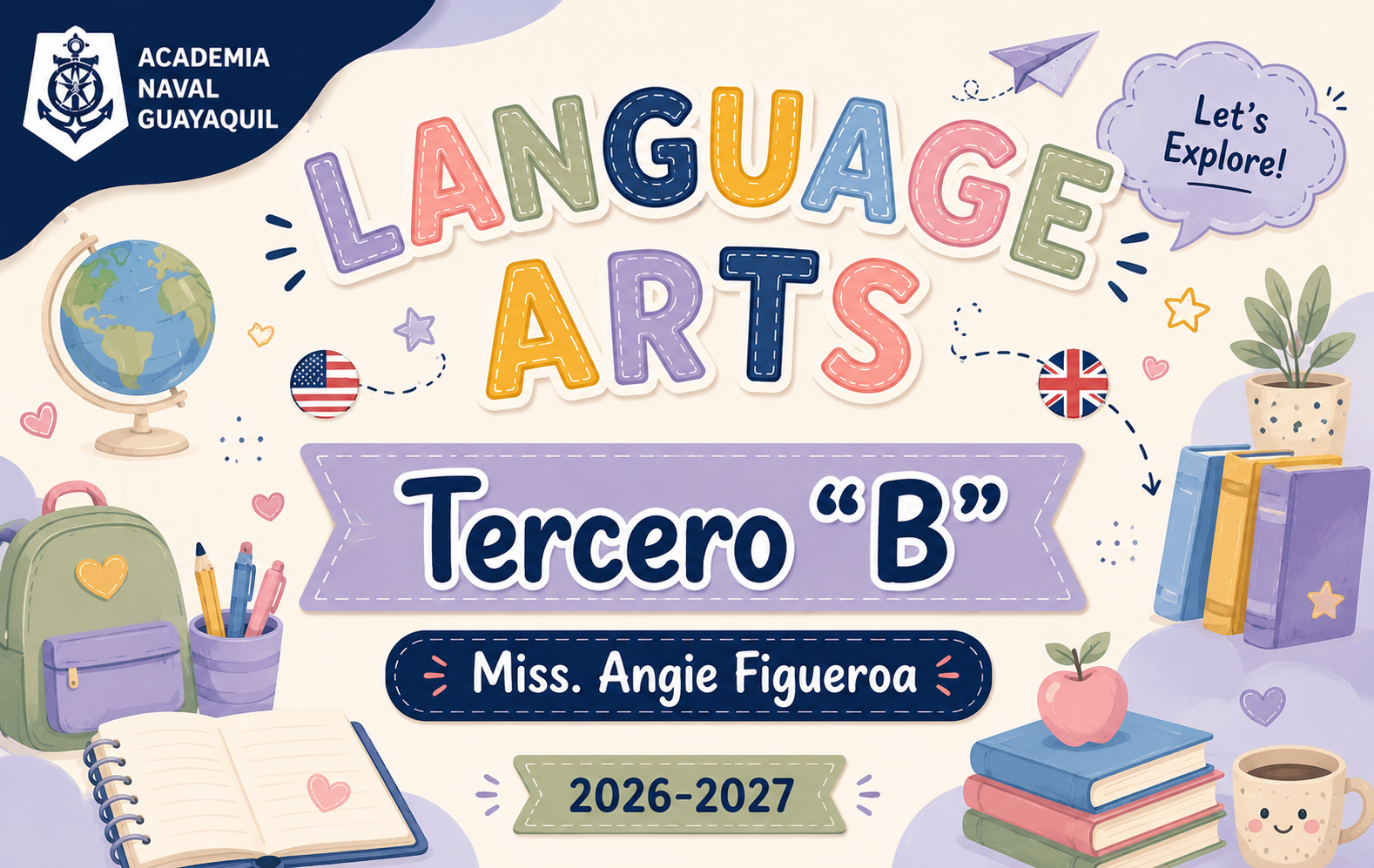 3RO. GRADO "B" - LANGUAGE ARTS - MATU26