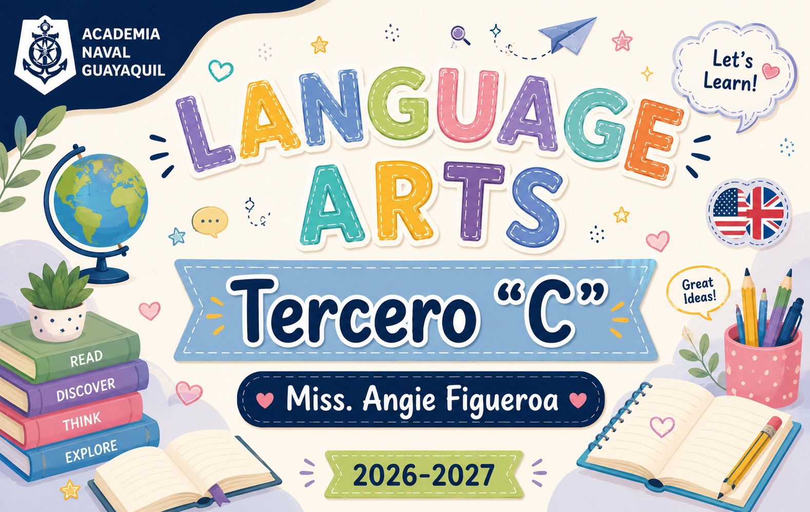 3RO. GRADO "C" - LANGUAGE ARTS - MATU26